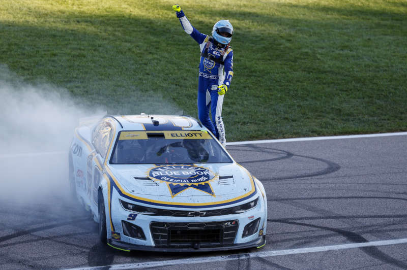Chase Elliott 9 Kansas Speedway Playoffs win 2025 