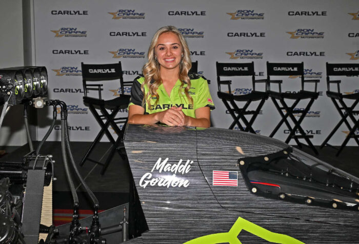 Maddi Gordon Carlyle Tools 2026 NHRA top fuel dragster