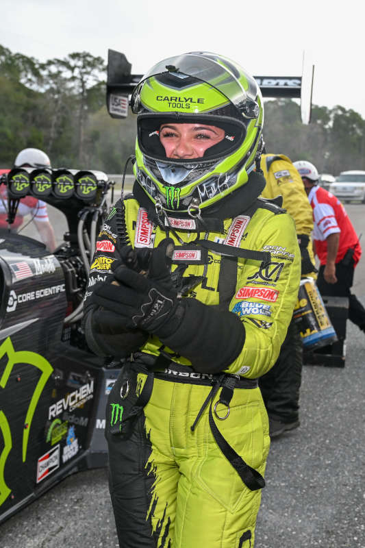 Maddi Gordon Carlyle Tools NHRA 2026 top fuel rookie debut Gatornationals