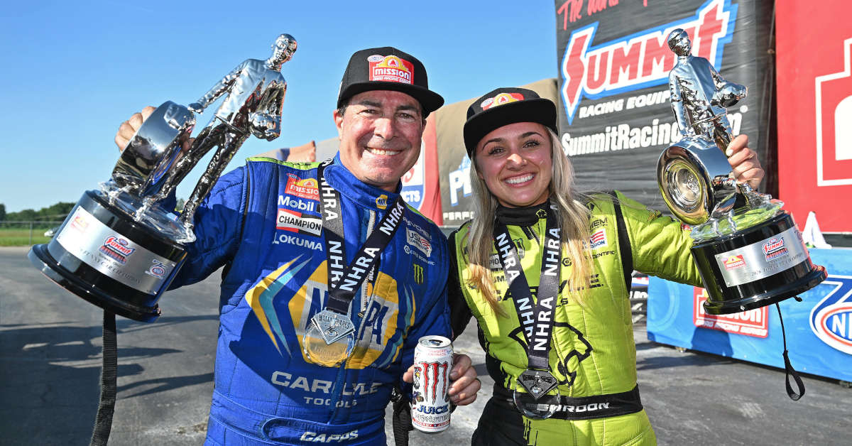 Ron Capps Maddi Gordon first win NHRA Norwalk NAPA Carlyle