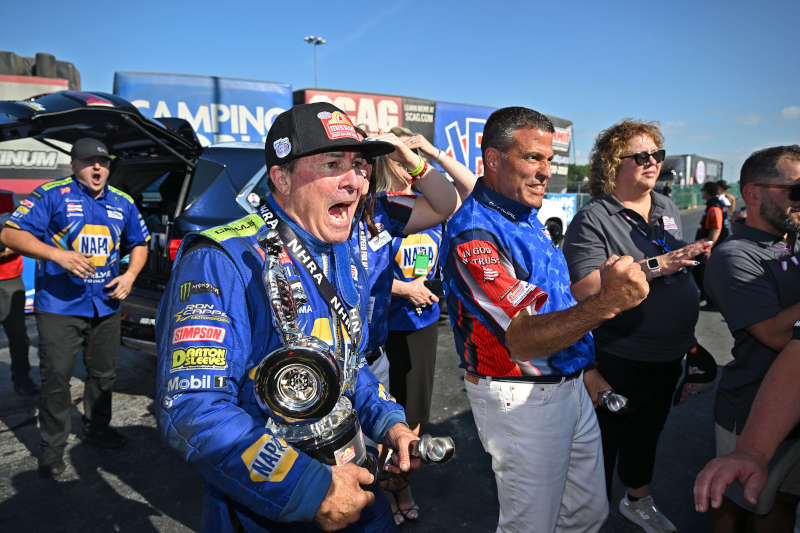 Ron Capps Maddi Gordon first win NHRA Norwalk NAPA Carlyle 