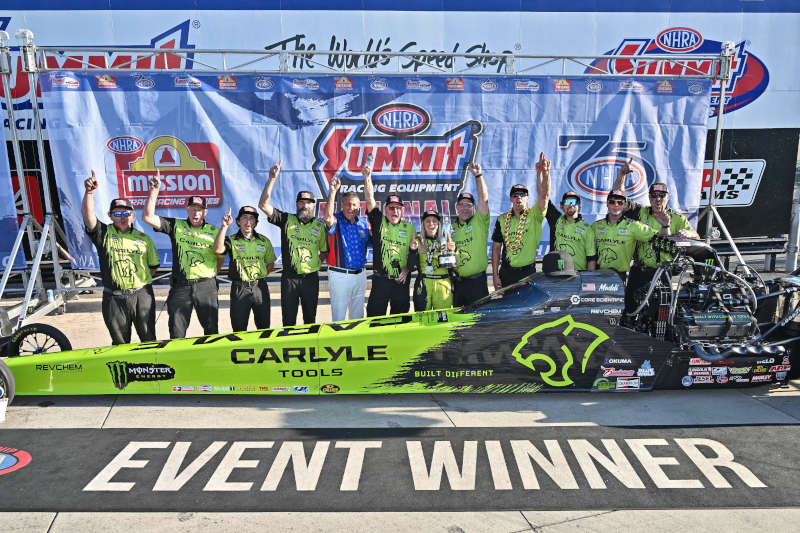 Ron Capps Maddi Gordon first win NHRA Norwalk NAPA Carlyle 