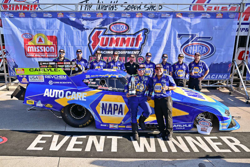 Ron Capps Maddi Gordon first win NHRA Norwalk NAPA Carlyle 