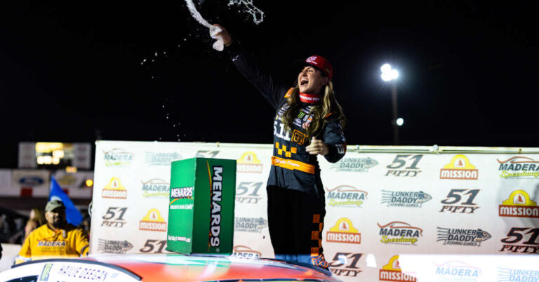 Hailie Deegan winner 2026 ARCA West Madera BMR 16