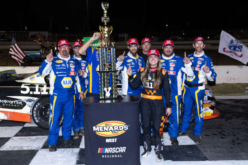 Hailie Deegan winner 2026 ARCA West Madera BMR 16 